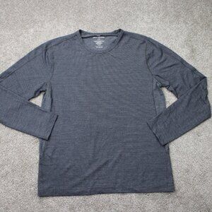 Mack Weldon Shirt Mens Large Blue Mesh Vented Stretch Active Athleisure L/S